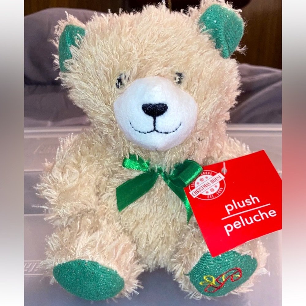 NWT Plush Bear Christmas Themed 6”